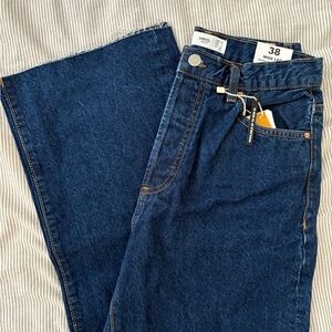 Mango high-rise wide leg jeans size 6